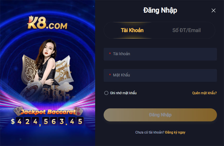 Hướng dẫn đăng ký và tham gia cá cược tại K8 bet